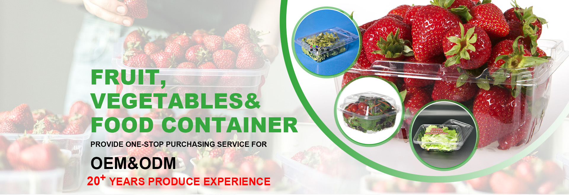 plastic container for fruit and vegetable