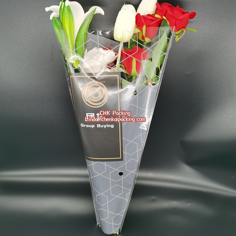 OPP plastic sleeves for flowers with airhole