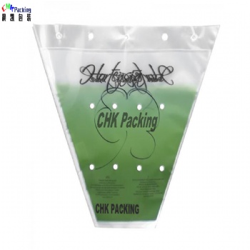 CHK Packing fresh  plastic opp cpp lettuce herb vegetable pot wrapping sleeve packaging package  bag with bottom sealed